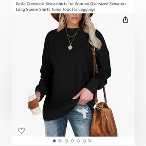 Black crewneck sweatshirt